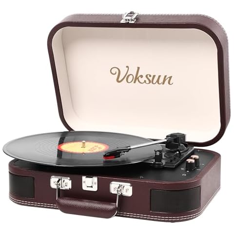 Platine Vinyle VOKSUN Bluetooth Rouge Cover