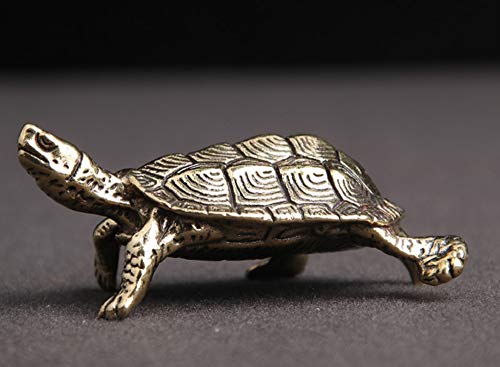 Dmtse Chinese Feng Shui Brass Mini Mascot Turtle Statue Figurines Sculpture Collectibles Of Good Health Good Lucky For Long Life Lucky Gift #TOP5