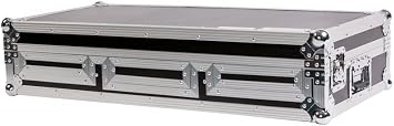 DEEJAY LED Universal DJ Coffin Case for Two Standard CD Players plus 10-in Mixer w/Sliding Laptop Shelf - TBHDJCD10WLT