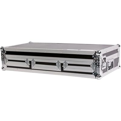 DEEJAY LED Universal DJ Coffin Case for Two Standard CD Players plus 10-in Mixer w/Sliding Laptop Shelf - TBHDJCD10WLT
