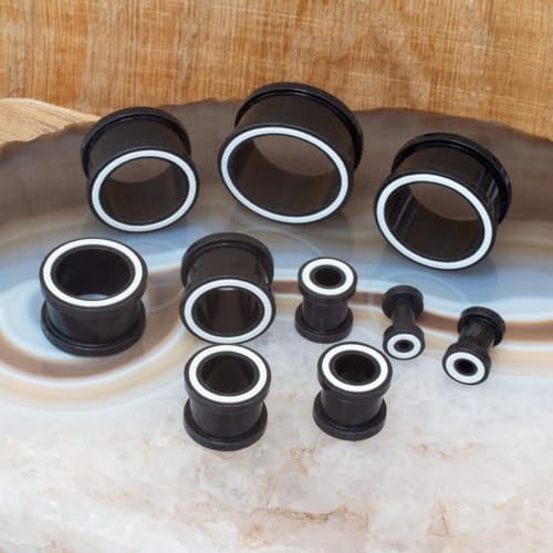 Fly Style 1 Stück Silikon Tunnel Plug Ohr - Flexibel und Bequem Flesh Tunnel - Ohrtunnel Piercing Schmuck, Grösse:12 mm, Farbwahl:weiss