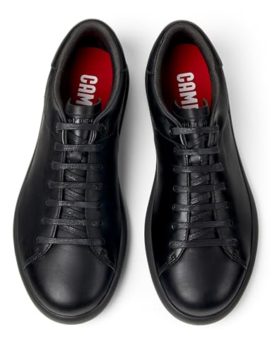 Camper Para Hombre. K101003-001 Zapatillas De Piel Pelotas Soller Negro (43), Plano, Cordones, Casual - 3