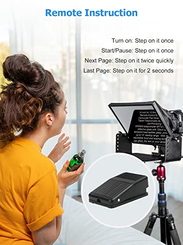 Teleprompter Remote Foot Switch, Moman Fs1 Foot-Operated Remote Control For Moman Prompter And Other Prompters, Bluetooth Remote Wireless With App【Momanprompter】For Iphone/Ipad/Smartphone/Ios/Android #TOP2