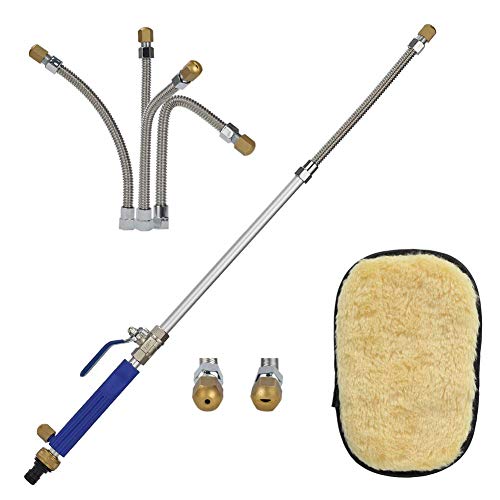Cszxx Hydro Jet Power Washer Hose Nozzle - Deep Jet Magic Power Car Washer, Pressure Garden Spray Wand with 2 Tips, a Free Scrubbing Mitt