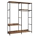 Produktbild SONGMICS Kleiderschrank offen, Kleiderständer, Garderobenständer, Garderobe mit Kleiderstange, Ablagen, abnehmbare Haken, 40 x 118 x 181 cm, vintagebraun RGR025B01