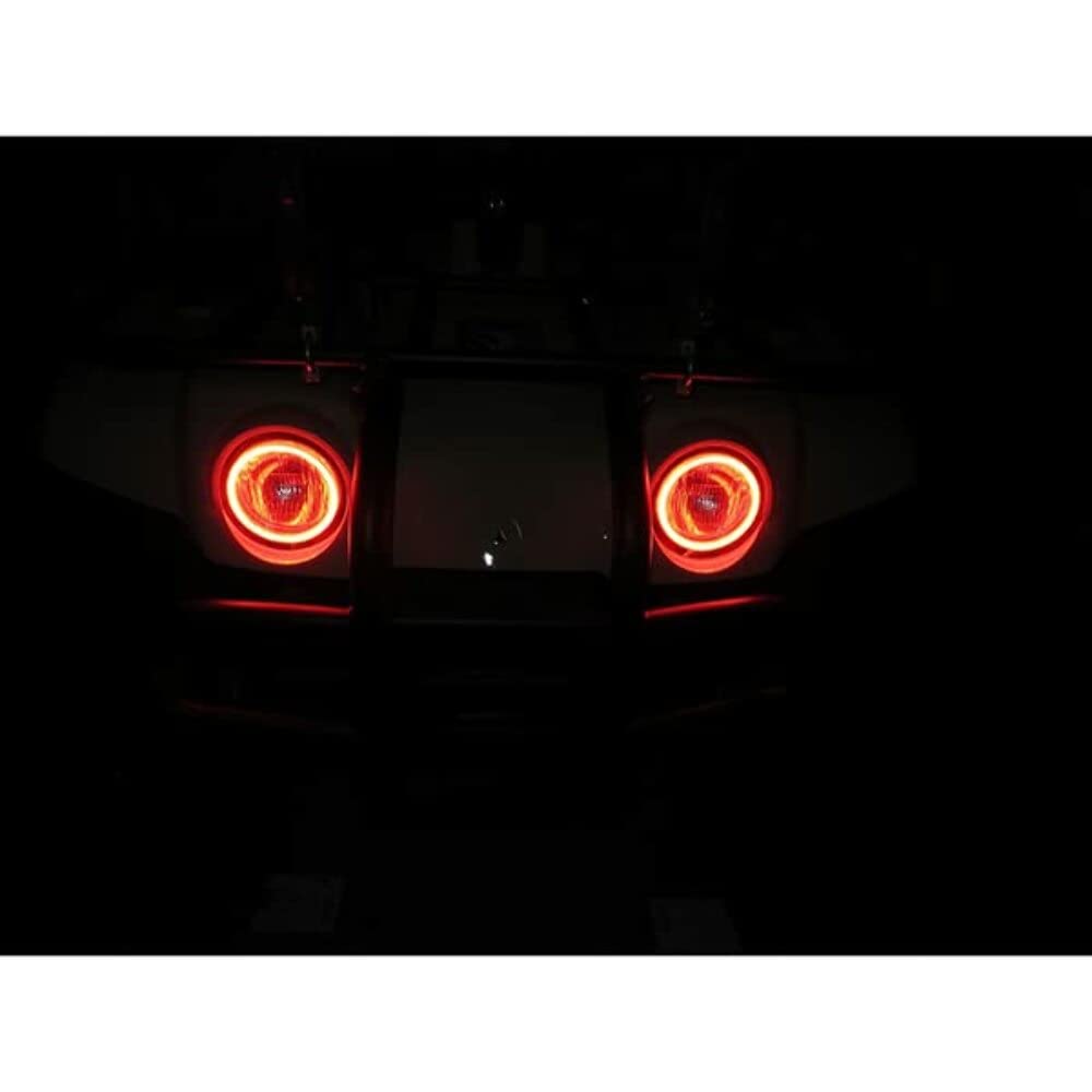 SNORKELYOURATV SYA Angel Eyes LED Halo Accent Light Kit | Compatible with Yamaha Big Bear 400 | ATV Accessories | Red