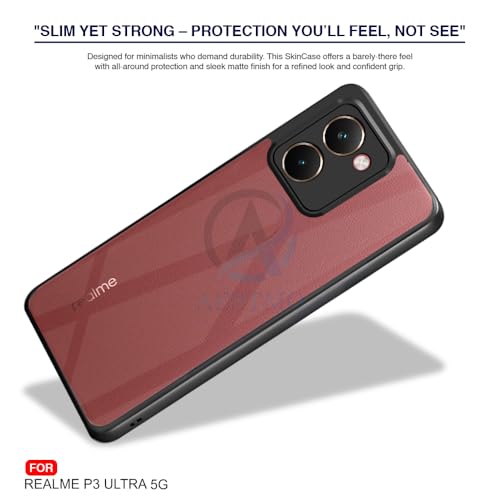 Image of AESTMO Realme P3 Ultra 5G Back Cover | 360 Protection | Crystal Clear Hard Back Transparent | Bumper Case for Nothing Realme P3 Ultra 5G (PC+TPU, Black Bumper)