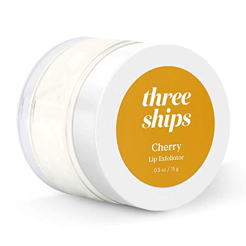 Three Ships Cherry Lip Exfoliator – Vegan Lip Polish & Moisturizer – As Seen On Tv – Soothing, Hydrating & Reviving Natural Lip Scrub For Dry, Damaged Lips, 15G #TOP28