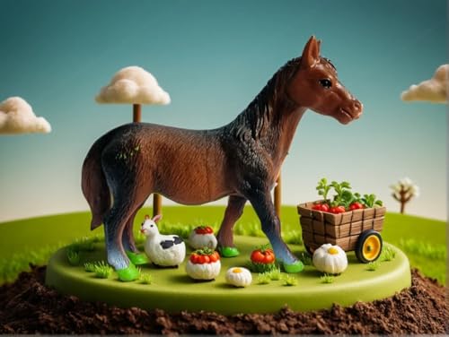 Image of SHAKTISM Farm Animal Toys Set - Realistic Farm Animal Figures for Kids, Educational Playset for Ages 3+ - Durable Plastic Toy Animals for Preschool & Toddler Learning (1205 Mini Farm 6Pc)