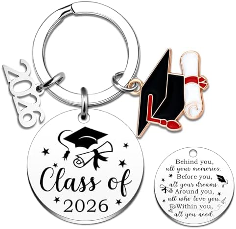 Wrpixe 2026 Graduation Gifts Class of 2026 Keychain Grad Gifts for Him ...