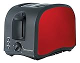 Continental Electric CM43435 Toaster, 2-Slice, Red