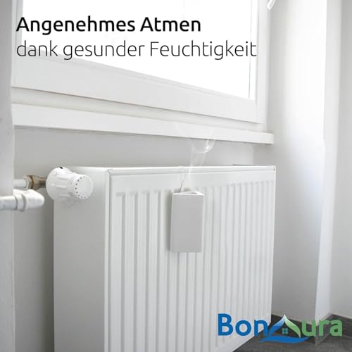 Luftbefeuchter Heizung Keramik Dreieckig I Haken & Duftöl [4er Spar-Set, 200ml] I Wasserverdunster für Heizkörper mit Duft I Verdunster & Befeuchter Wasser Behälter