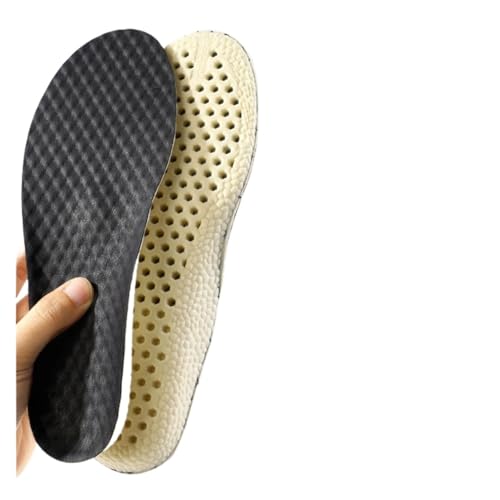 Plantillas Hombre 1 par de plantillas transpirables y absorbentes del sudor, cómodas, con suela suave y amortiguadoras. Plantillas Mujer(Black,EU37-38)
