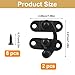 OSVJE 2 Pcs Antique Hook Hasp Latch, Small Hasp Latches Black Clasp Lightweight Lock, Stable Lock for Jewelry Box Cabinet Toolbox/Suitcase（Right*2）