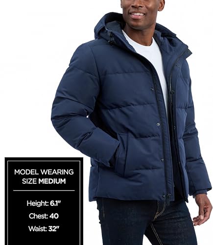 Image of Michael Kors Men's Heavyweight Mens Puffer Jacket With Hood, Water Resistant