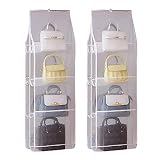 FDDG 2 Stück Aufbewahrung Für Handtaschen,Handtaschen Organizer Hängend,Hängeorganizer Waschbar,Handtaschen Aufbewahrung,8-Taschen Handtasche Aufbewahrung,für Taschen Wohnzimmer,Schlafzimmer,zu Hause