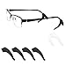 VIEEL 5 Pairs Eyeglass Ear Grip Hooks , Anti-slip Soft Silicone Temple Tips Sleeve Retainer For Eyeglass Sunglasses, Perfect Fit - Prevents Your Glasses from Slipping Off (Black)