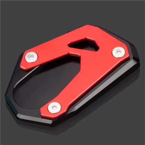 VQLDPX CNC-Verlängerungsplatte Für Motorrad-Seitenständer Für Suzuki GSX-S1000S GSX S1000 S Katana 2019-2022, Vergrößerungspad Motorradständer Platte Verbreiterung(Rot,X-2)