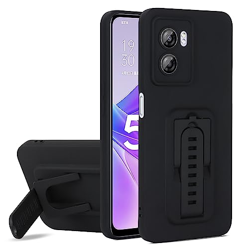 Carcasa de Silicona para OPPO A57 5G / OPPO A77 5G, Ultra Fine Funda de Silicona líquida a Prueba de Golpes con protección de cámara Etui, Flexible Gel Funda Cover Negro