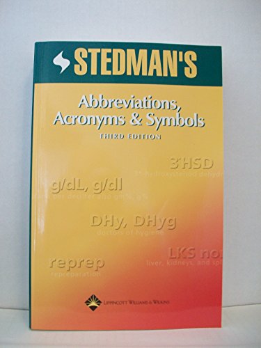 Stedman's Abbreviations, Acronyms & Symbols