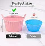 Bakecat Large Muffin Cases & Ramekins for Air Fryer - Egg Mould, Pack of 6, Pink - Image 6