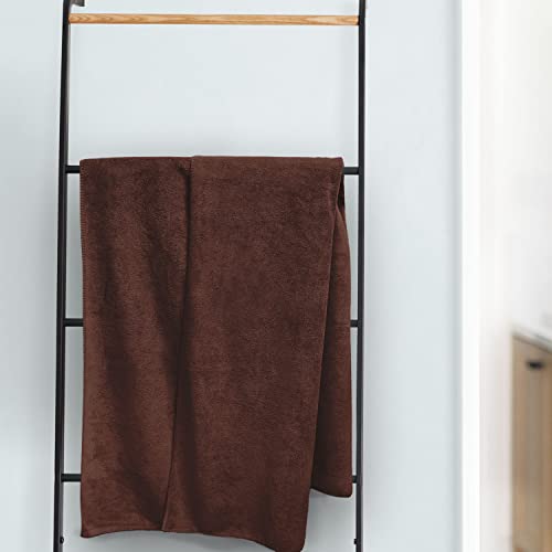 Image of Sassoon Venir Microfiber 1 Piece Men Bath Towel 450 GSM (70x145cm, Cocoa Color) Ultra Soft Material, Towel for Daily use