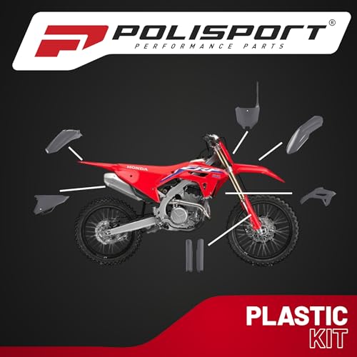 Polisport 91057 - Polisport Mx Plastic Replica Kit Per Chi Cerca La Qualità Oem Per Moto Honda In Colore Grigio Nardo - 5