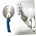 ibasenice Stainless Steel Four-Ring Spring Curry Comb with Ergonomic Grip Reversible Design for Daily Grooming and Tough Mud Removal Horse Grooming Tool for Barn Use Random Color