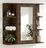 【Alta Definizione e Design 2 in 1】 Questo armadietto bagno unisce la funzionalità di uno specchio ad alta definizione a un mobile contenitore. La superficie riflettente garantisce immagini nitide e realistiche, ideale per la rasatura e il trucco. Lo specchio è trattato con vernice anti-appannamento per una visione sempre chiara, anche dopo una doccia calda.