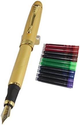 Luxury Fountain Pen Jinhao 450 Black with Golden 18kgp Broad Nib Medium