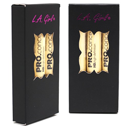 Image of L.A GIRL Pro Conceal HD. High Definition Concealer Natural Cream - Light Yellow, 0.25 oz GC995 - 6 Pieces Natural Finish