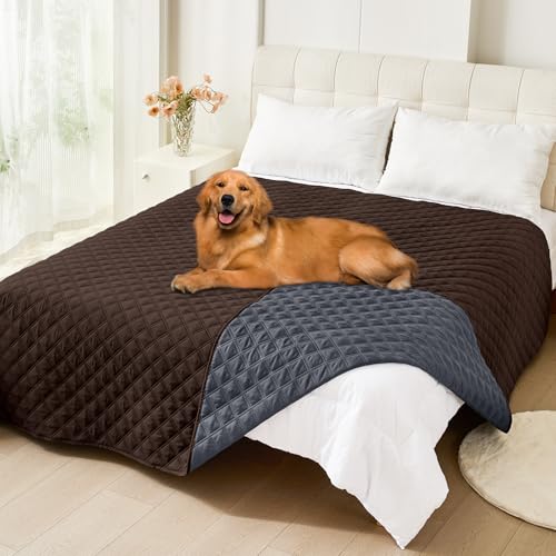 Smiry Waterproof Reversible Dog Bed Cover Pet Blanket
