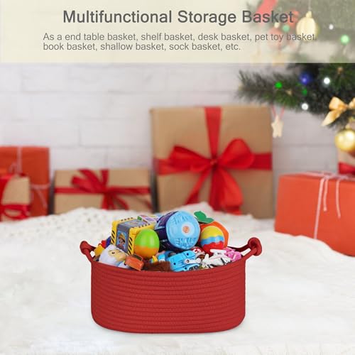 Image of Small Empty Gift Basket with Bag & Ribbons, Red