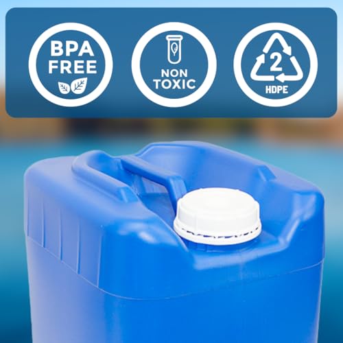 5-Gallon Stackable Water Storage Containers, w/Lids + Spigot, Easy Fill, Survial Supply, Emergency Water Storage for Camping and Disaster Preparedness, RV, Camping, 20 Gallon - Image 5