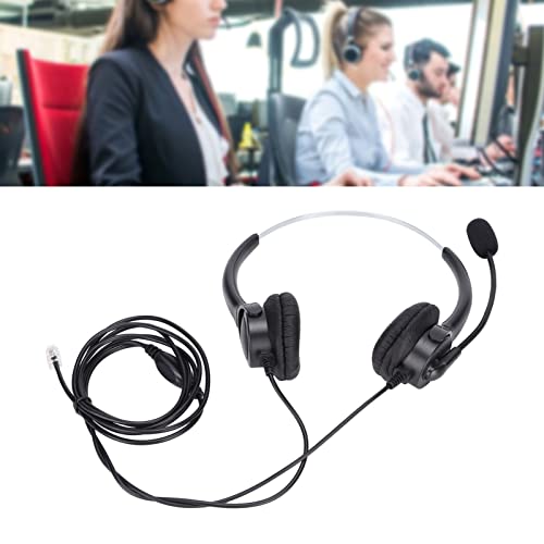 Fone de ouvido para telefone RJ9, fone de ouvido para telefone com microfone com cancelamento binaur
