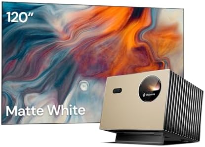 Valerion VisionMaster Pro 4K Laser Projector with 120-inch Fixed Frame Projector Screen