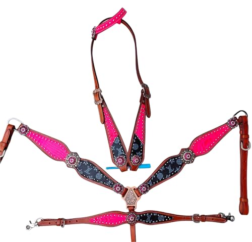 Western Tack Set Pink Gator with Black Tack
