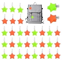 Sicherheits Reflektor Anhänger, 30 Stück Reflektoren Anhänger, Reflektoren Kinder Anhänger, Stern Reflektor Anhänger für Schultasche Rucksack Radfahren 5.5 x 5.5 x 0.1 cm