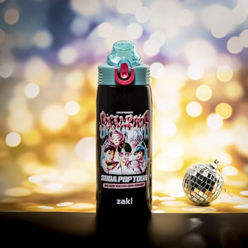 Image of Zak Designs KPop Demon Hunters Sage 19oz Leak-Proof Straw Kids Water Bottle