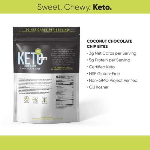 Keto Snack Bites, Coconut Chocolate Chip By Oakhouse Bakery, 8Oz Low Carb, Gluten-Free Snack, Grain-Free With No Artificial Preservatives #TOP1