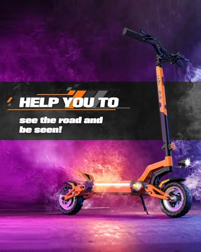 Image of JGH X5 Ultra Electric Scooter for Adults, 3200W Dual Motors Up to 45 MPH, Max 40 Mile Range, Fast Adult Electric Scooter with Vacuum Tire, Dual Suspension& Braking, Foldable E Scooter for Commuting