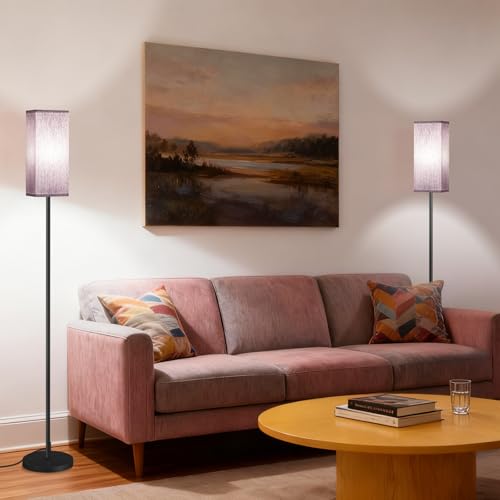GOEBLESON Floor Lamp, Pole Lamp with Foot Switch, Modern Standing Lamp Lampshade, Minimalist Freestanding Lamp (Bulb Not Included), for Living Room, Bedroom Office - Image 6
