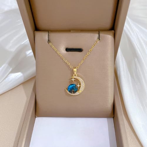 Pendentif Lune Vide chaîne de synthèse fini les bijoux ternes - 3