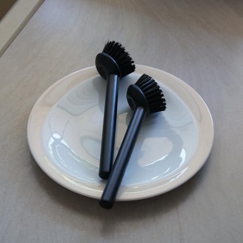 Spülbürste schwarz, Spülbürsten Set (3 STK), 20 cm, Design Küchenbürste Küche und Bad, Abwaschbürste, Geschirrbürste rund