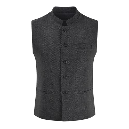 Gilet de costume à rayures coupe slim ajustée punk veste sans manche business