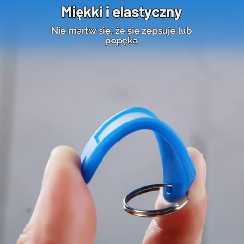 HIQU and HIST Breloczek do kluczy, tworzywo sztuczne, tabliczki na klucze ze szlufkami, do kluczy, zwierząt domowych, bagażu, 10 kolorów (50/100/150 sztuk, 50 sztuk, 10 kolorów, 150 Stück