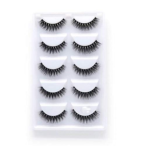 Hbzgtlad 5 Pairs Mink Eyelashes 3D Mink Lashes Short Cross Messy False Eyelashes Eyelash Extension Makeup Kit Cilios3Dh-13 #TOP15