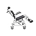 Tilt Shower Commode Chair Personal Mobility Assist Toilet Commode Wheelchair Transport Rolling Chair Waterproof with Padded Flip-up Arm and Foot Rests Adjustable Headrest (with Headrest)