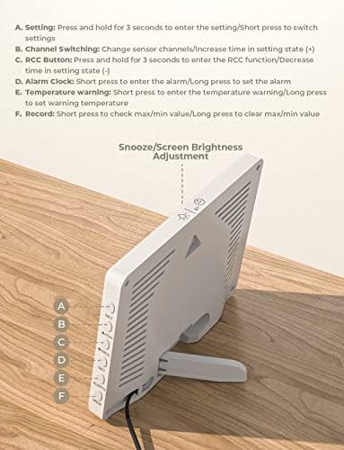 LIORQUE Weather Stations with Outdoor Sensor Wireless Weather Stations for Home Garden, MSF Digital Clock, Barometer, Temperature, Humidity Monitor, Date, Weather Forecast