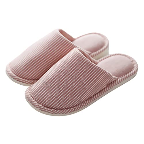 RHXWFDG Couple Slippers, Women's and Men's Comfy Warm Slip-On House